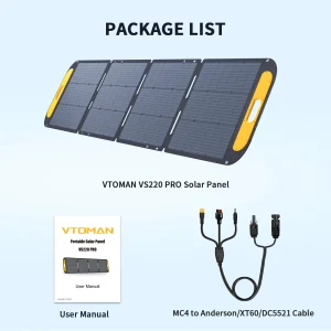 VTOMAN VS220 PRO 220W Solar Panel Kit